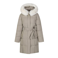 Big Fur Collar Women's Mid-length Winter Loose Korean Style Padded Down Jacket
