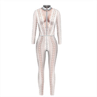 Halloween 3D Skeleton Digital Women's Digital Print Jumpsuit