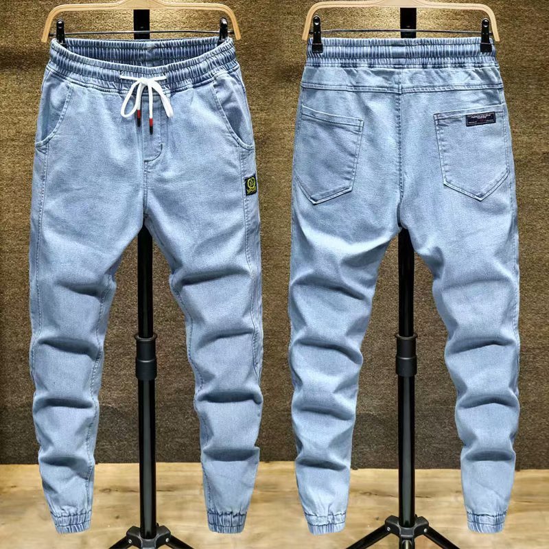 Men's All-matching Work Clothes Large Pocket Ankle-tied Casual Pants