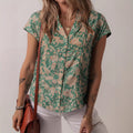 Vintage V-Neck Casual Womens Shirt
