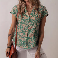 Vintage V-Neck Casual Womens Shirt