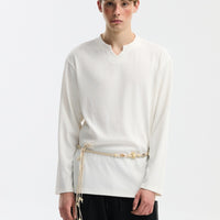 V-neck Long-sleeve Simple Casual Base Shirt
