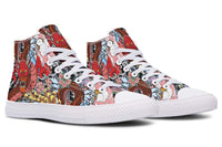 Printed Couple High Top Canvas Shoes