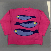 Loose Pullover Fashion Knitted Long Sleeve Sweater