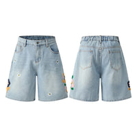 Retro Workwear Shorts Men And Women Zipper