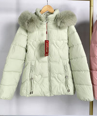 Fur Collar Fashionable Warm Jacket Women