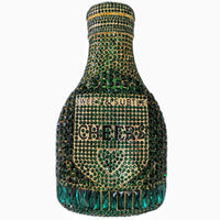 Champagne Bottle Rhinestone Evening Clutch Women's Bag