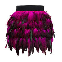 Feather Skirt Stage Wear Irregular Skirt