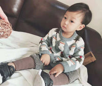 Jacquard Snowman Christmas Tree Parent-child Pullover