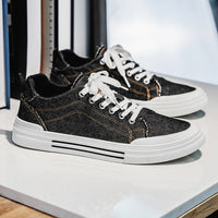 Men's Korean-style Fashion Plus Size Low-top Casual Denim All-matching Sneakers