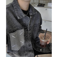 Men's Washable Contrasting Casual Denim Jacket