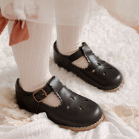Girls' British Style Leather Shoes Hollow Breathable