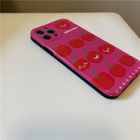 Full Screen Cherry Straight Edge Mobile Phone Soft Case