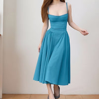Elegant French-style Vintage Slim-fit Slip Dress For Women