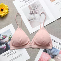 Summer Ladies Ice Silk Wrapped Chest French Triangle Cup With Chest Pad