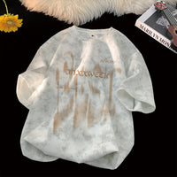 Short-sleeve Washed-and-distressed T-shirtbase Layer