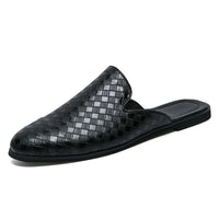 Men's Breathable Leather Shoes With Half Support