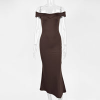 Summer New Off-Shoulder Long Dress Womens Clothing