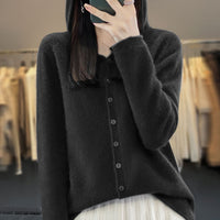 Stylish Single-Breasted Knitted Cardigan For Women