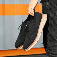 Summer New Dad Shoes British Style Trendy Running Breathable Mesh Surface Shoes