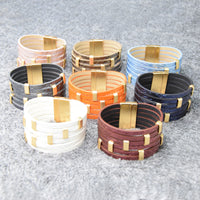 Multi-layer PU Leather Bracelet For Layered Styling