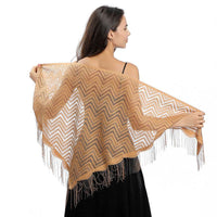 Lace Wave Triangular Binder Evening Dress Lace Cappa