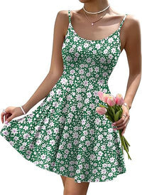 Strappy Floral Casual Pocket Holiday Dress