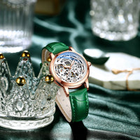 Fashion Diamond Waterproof Automatic Hollow Mechanical Watch