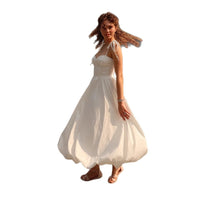 Fitted-waist Bubble Cotton Womens Skirt