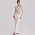 Draped Waist-cinching Hip-hugging Satin Mermaid Skirt