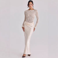 Draped Waist-cinching Hip-hugging Satin Mermaid Skirt