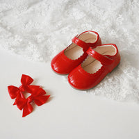 Spring And Autumn Girls Shallow Mouth Pumps Leather Shoes Temperament Girl Bow
