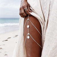 Retro Exaggerated Tassel Multi-layer Coin Leg Chain