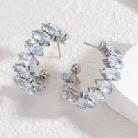 French Simple And Light Luxury Diamond Ring Women's Earrings
