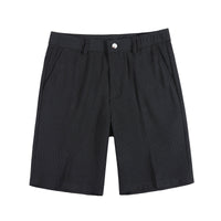 Men's Slim-Fit Striped Solid-Color Fashion Suit Shorts