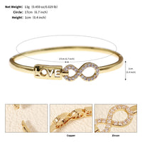 Light Luxury Zircon Fashion Open Cuff Bangle
