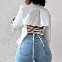 Rare And Chic Slim-fit Figure-flattering Long-sleeve Shirt For Women