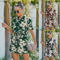 European And American Women's Print Jumpsuit