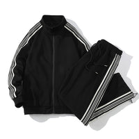 Trendy Straight Striped Sports Suit For Men