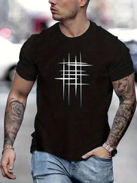 Slim Fit Men's T-shirt Casual Short Sleeve