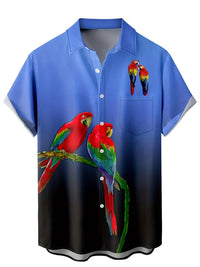 Men's Casual Printing Short Sleeve Shirt Plus Size