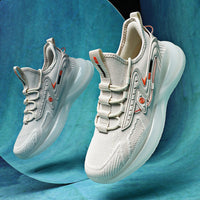 Flying Woven Sneakers Men's Shoes Popcorn Running Shoes Light Soft Sole Casual Shoes