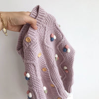 Trendy Round Neck Purple Sweater