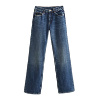Autumn And Winter Jeans High Waist Straight Pants Women's Wide-leg Pants