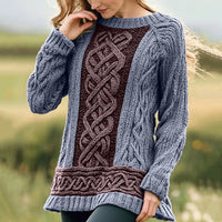 Stylish Personalized Casual Womens Wear With A Crew Neck And Long Sleeves
