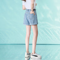 Women's Fashion Slim Elastic Waist Denim Shorts
