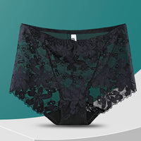 High Waist Hollow-out Lace Flower Underwear Belly Contracting Hip Lifting Cotton Bottom Fat