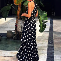 Women's Halterneck Printed Fashionable Dress