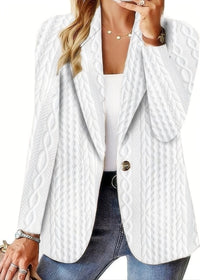 Autumn And Winter Fashion All-matching Solid Color One Button Suit Coat For Women