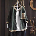 Retro Knitted Cardigan Women Round Neck Loose
